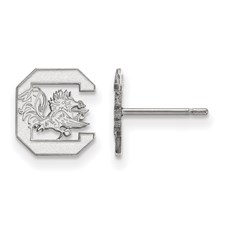 Sterling Silver Rhodium-plated USC Post Earrings 
