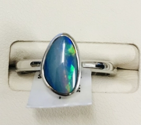 Sterling Opal Ring 