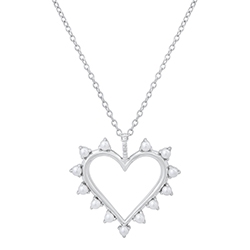 Sterling Heart with Pearls 