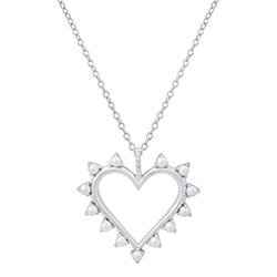 Sterling silver heart with pearls 