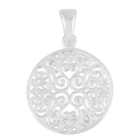 Southern Gates Small Round Original Scroll Pendant