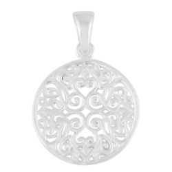 Southern Gates Small Round Original Scroll Pendant 