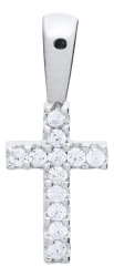 Baby Sterling Diamond Cross 