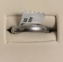 3mm Sterling Silver Wedding Band 