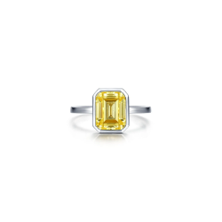 Lafonn 2.62ctw Emerald-Cut Canary Ring 