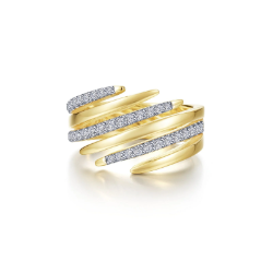 Sterling Gold Plated Hug Ring 
