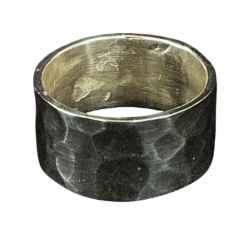 Sterling Silver Hammered Ring 