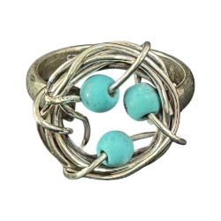 Sterling Silver Bird Nest Ring 