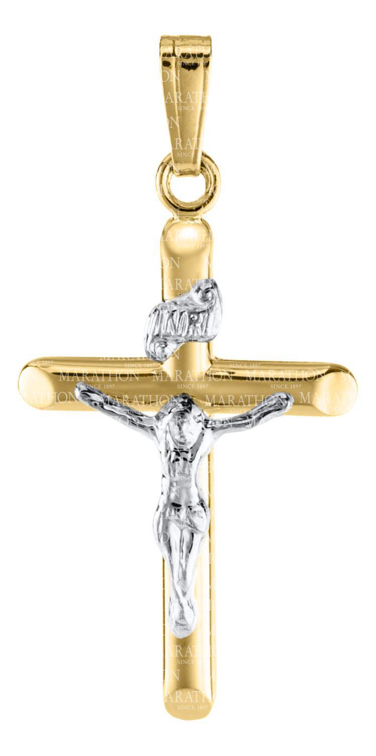 Baby 14k 2-Tone Crucifix 
