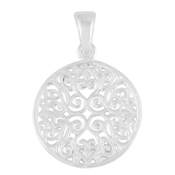 Southern Gates Small Round Original Scroll Pendant 