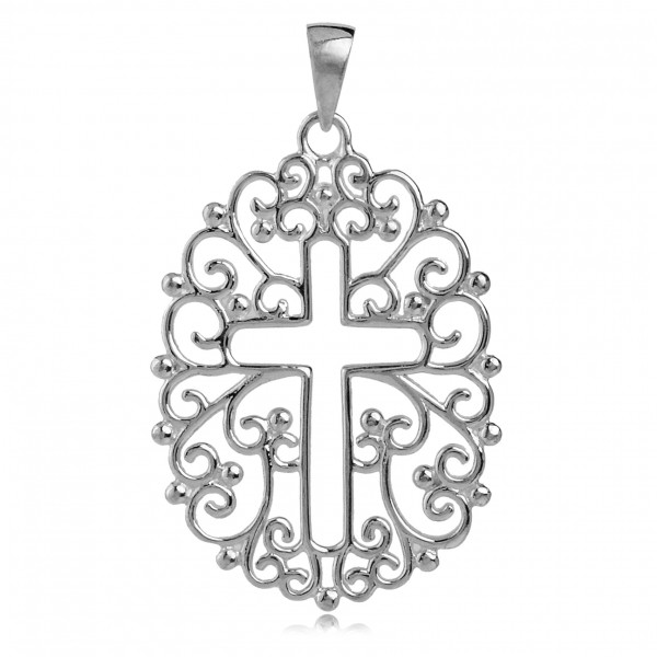 Southern Gates Open Filigree Cross Pendant 